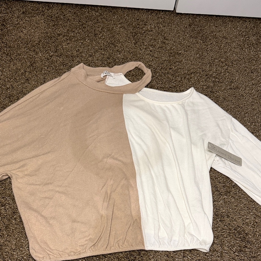 Lizard Thicket Cream Long Sleeve Top